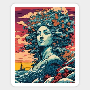 The Great Medusa Wave Sticker